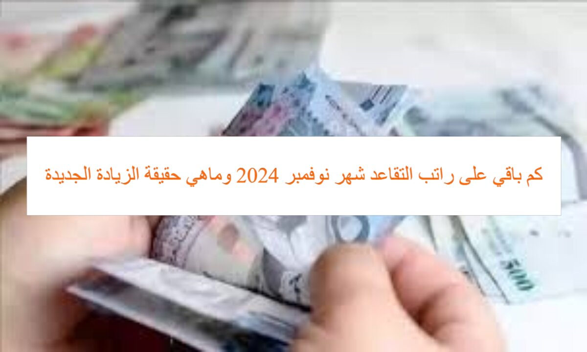 المؤسسة العامة للتأمينات الاجتماعية ... تكشف عن موعد إيداع راتب التقاعد لشهر نوفمبر 2024 وتوضح حقيقة الزيادة 2 المؤسسة العامة للتأمينات الاجتماعية … تكشف عن موعد إيداع راتب التقاعد لشهر نوفمبر 2024 وتوضح حقيقة الزيادة