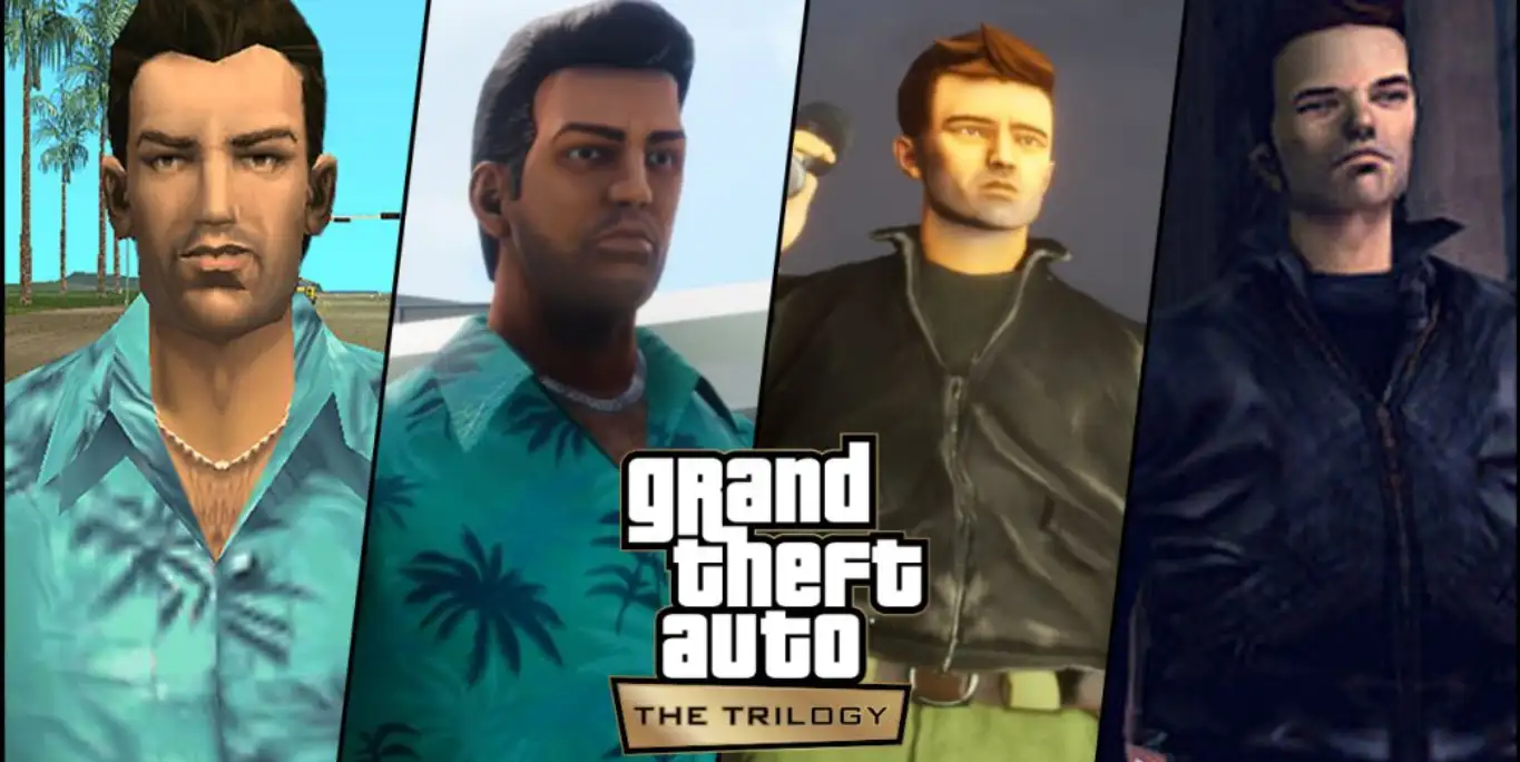 مقارنة بين النسخ الثلاثة لريماستر الاصلية وبعد التحديث من GTA Trilogy Definitive Edition 2 مقارنة بين النسخ الثلاثة لريماستر الاصلية وبعد التحديث من GTA Trilogy Definitive Edition