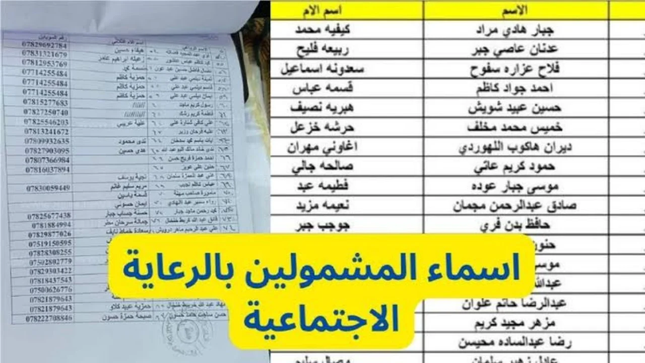 من هنا.. الاستعلام عن كشوفات المشمولين في الرعاية الاجتماعية 2024 الوجبة الأخيرة pdf عبر مظلتي وشروط الاستحقاق 2 من هنا.. الاستعلام عن كشوفات المشمولين في الرعاية الاجتماعية 2024 الوجبة الأخيرة pdf عبر مظلتي وشروط الاستحقاق