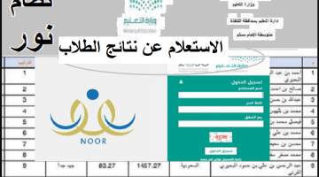نتائج الطلاب عبر نظام نور