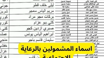 اسماء المشمولين بالرعاية الاجتماعية 2024 الوجبة الأخيرة 800x600 1