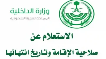 الاستعلام عن صلاحية الإقامة