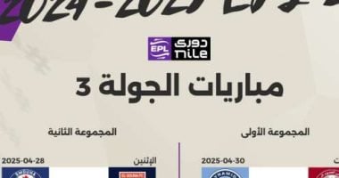 جدول المباريات للجولة الثالثة في المرحلة الثانية من الدوري: إنفوجراف 2 جدول المباريات للجولة الثالثة في المرحلة الثانية من الدوري: إنفوجراف