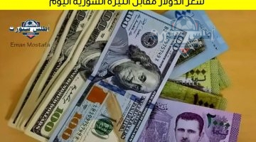 سعر الدولار مقابل الليرة السورية اليوم
