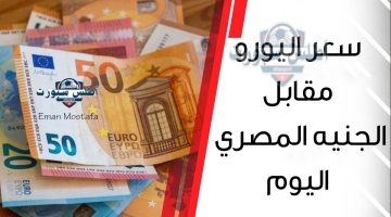 سعر اليورو مقابل الجنيه المصري اليوم