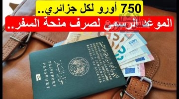 منحة السفر في الجزائر 750 يورو