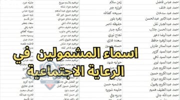 الاستعلام عن اسماء المشمولين بالرعاية الاجتماعية