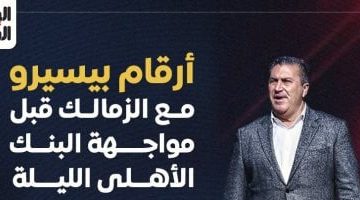 بيسيرو والزمالك أرقام ومواجهة البنك الأهلي في إنفوجراف