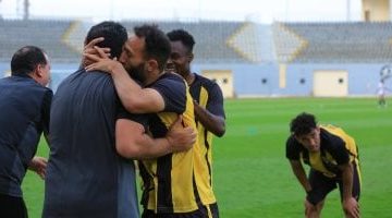 فرحة المقاولون العرب بالتأهل إلى الدوري لحظات من الاحتفال