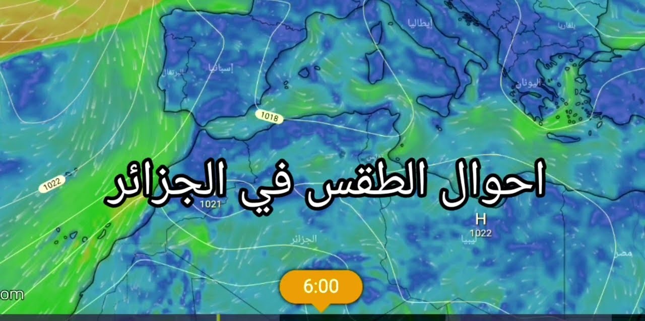 حالة الطقس بالجزائر الديون الوطني للأرصاد درجات حرارة تحت الصفر اضطراب جوي هطول أمطار وصقيع مع تساقط ثلوج