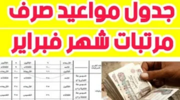 موعد صرف مرتبات شهر فبراير 2025