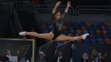 جنى محمود تحصد ذهبية كأس العالم في الجمباز الفني على الأرض