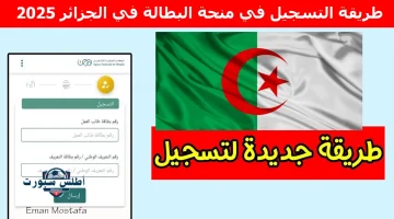 طريقة التسجيل في منحة البطالة في الجزائر 2025