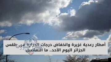 أمطار رعدية غزيرة وانخفاض درجات الحرارة في طقس الجزائر اليوم الأحد. ما الت 20250511 083258 ٠٠٠٠