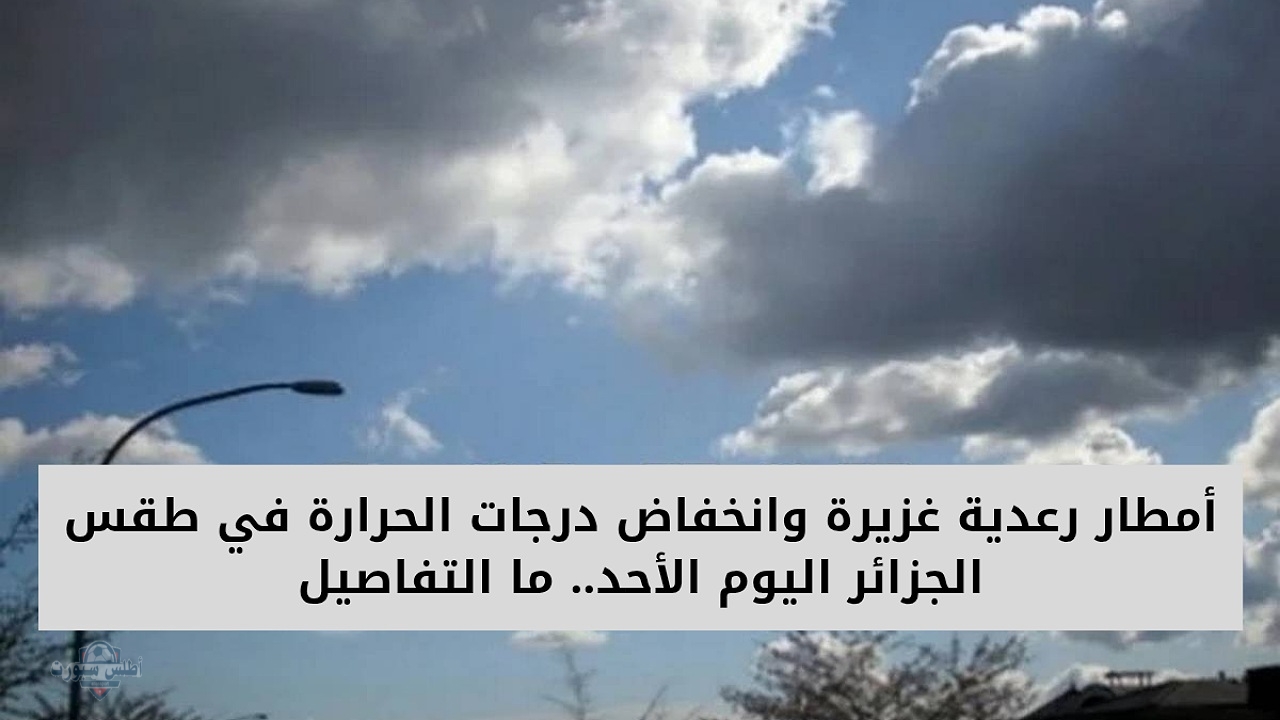 الأرصاد الجوية تعلن حالة الطقس في الجزائر اليوم الأحد 11 مايو وتوقعات بتساقط أمطار رعدية بعد الظهر مع انخفاض درجات الحرارة وهذه التفاصيل 2 الأرصاد الجوية تعلن حالة الطقس في الجزائر اليوم الأحد 11 مايو وتوقعات بتساقط أمطار رعدية بعد الظهر مع انخفاض درجات الحرارة وهذه التفاصيل