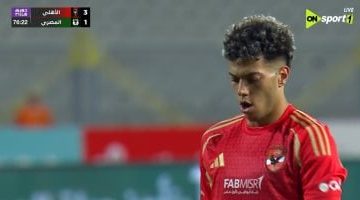 إمام عاشور يسجل الرباعية للأهلي ضد المصري