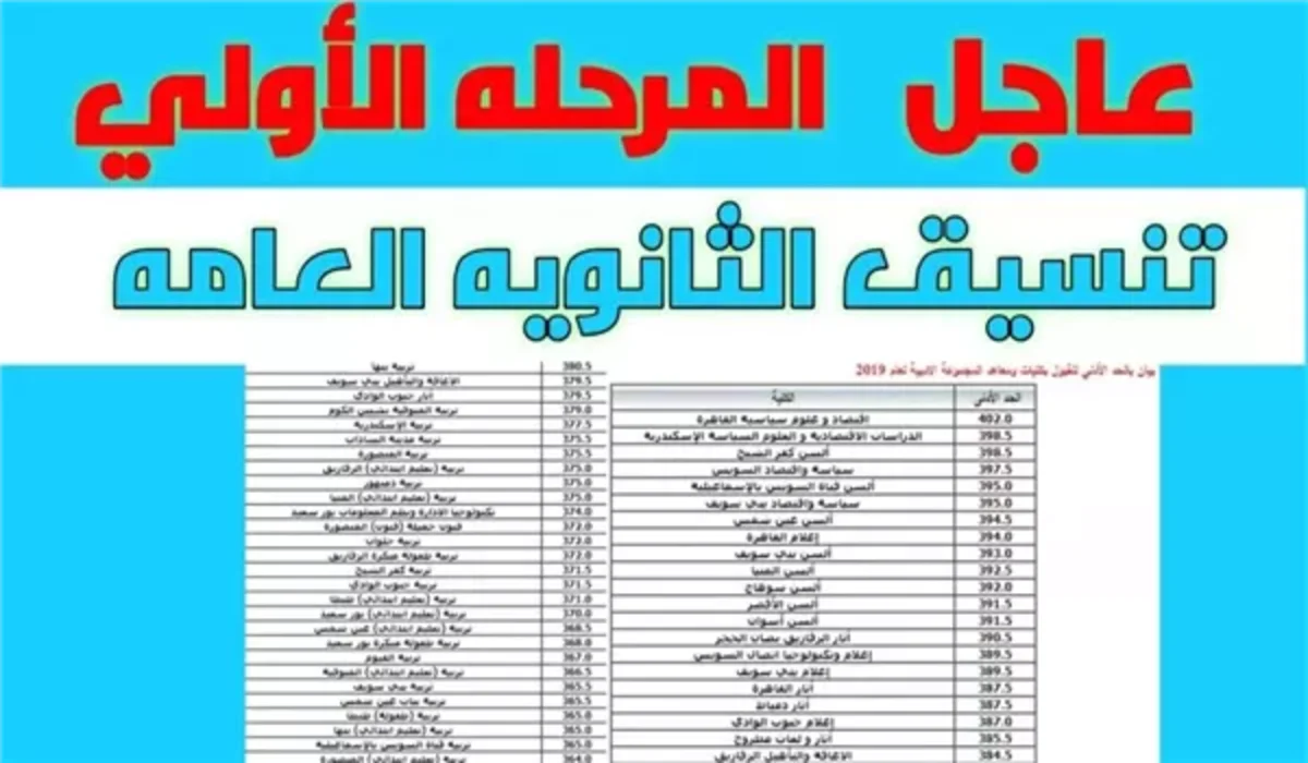 تنسيق أولى ثانوي محافظة القاهرة المرحلة الأولى 2025 والاوراق المطلوبة للتقديم