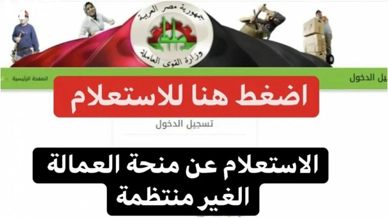 أسهل طريقة للاستعلام عن منحة العمالة غير المنتظمة 2025 بالرقم القومي