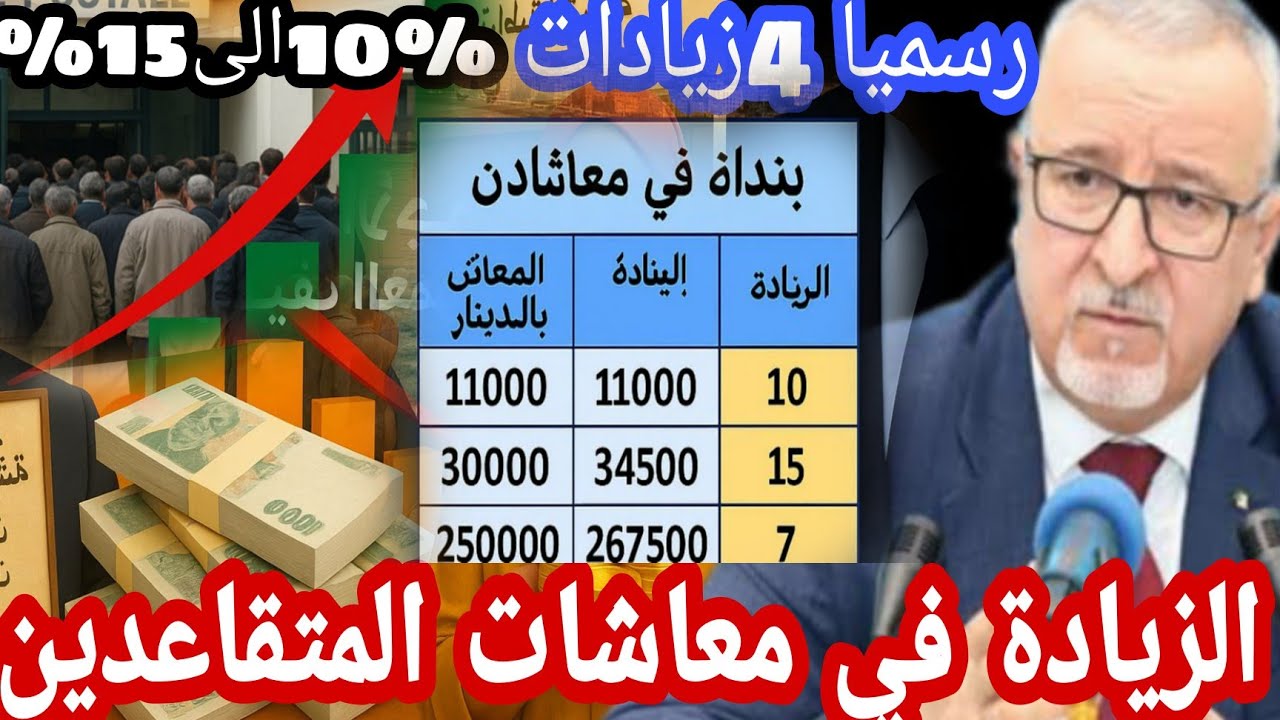 المالية توضح موعد صب رواتب المتقاعدين في الجزائر ومقدار الزيادة الجديدة 2025
