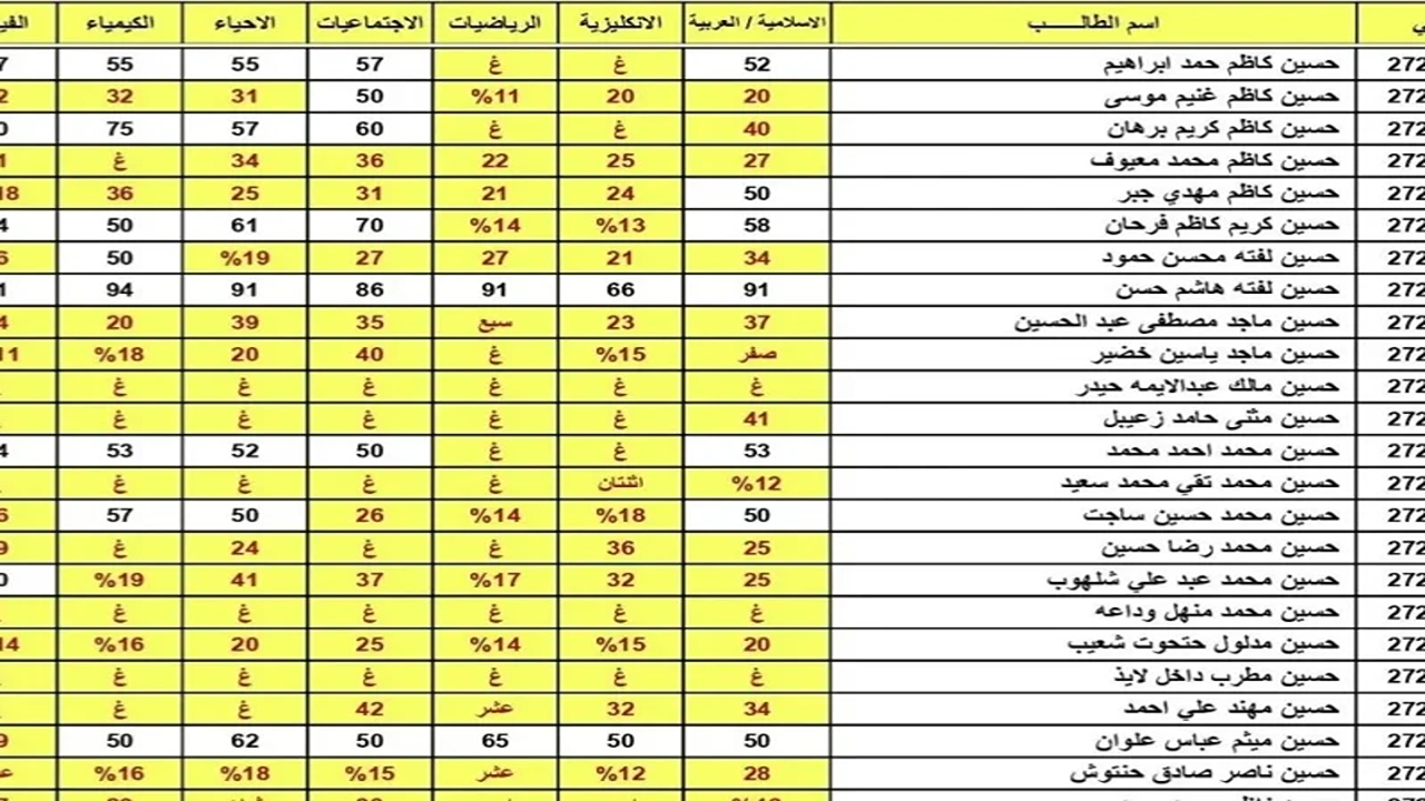 “ملف PDF”.. النتائج السادس الإعدادي 2025 محافظة الكرخ 1 الدور الأول عبر موقع نتائجنا وتربية العراق