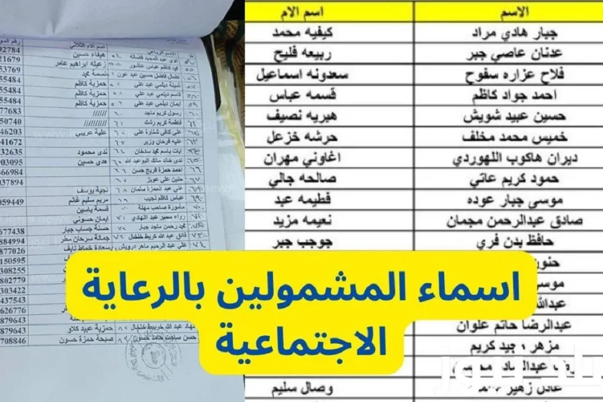 حمل PDF واعرف.. أسماء المشمولين بالرعاية الاجتماعية 2025 عبر منصة مظلتي والفئات المشمولة في الدفعة الجديدة