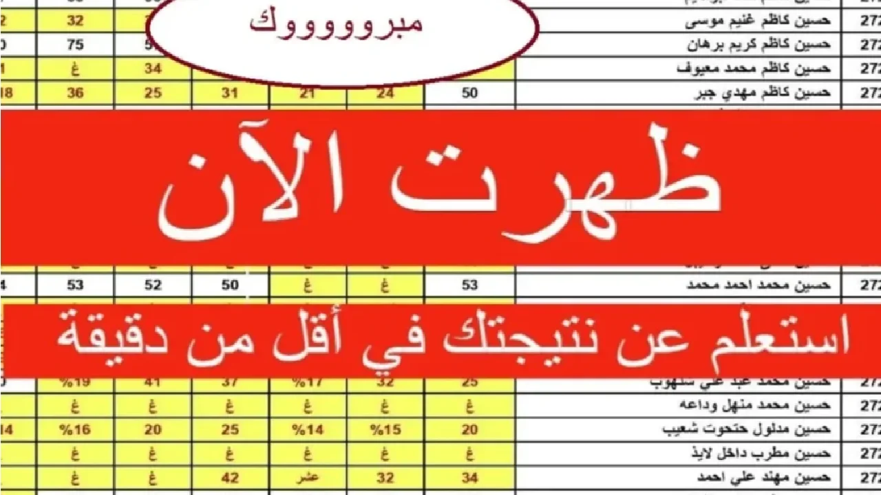 لينك فعال الآن”.. نتائج السادس الاعدادي 2025 الدور الاول بالرقم الامتحاني عبر موقع نتائجنا لجميع المحافظات